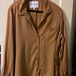 Lola River Brown Button-Up Shirt